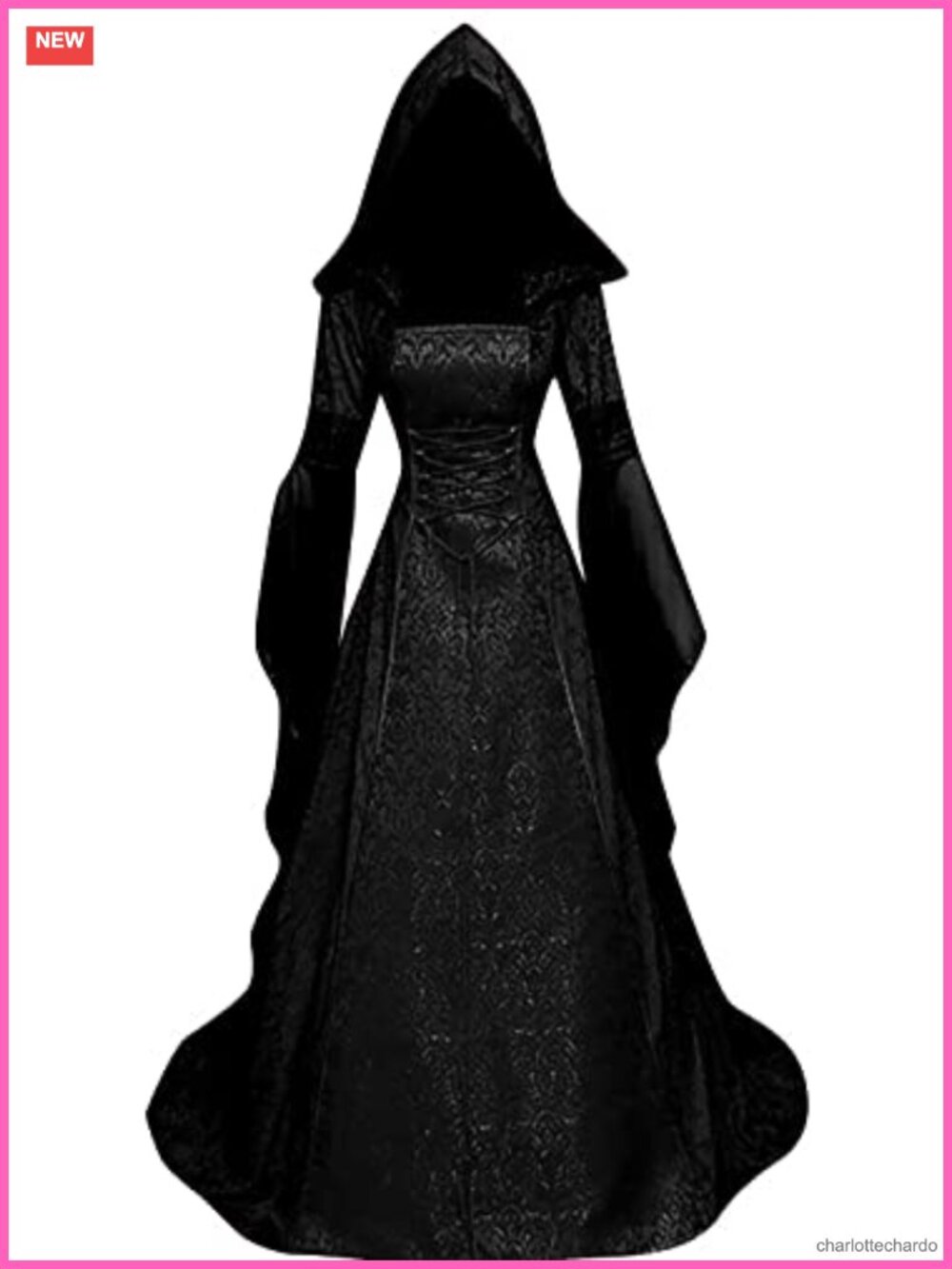 Renaissance Witch Dress Costume Rayon Polyester Hooded